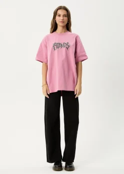 T-Shirts|Tees & Shirts<Afends Heavy Petal - Heavyweight Boxy Tee Washed Marrakesh