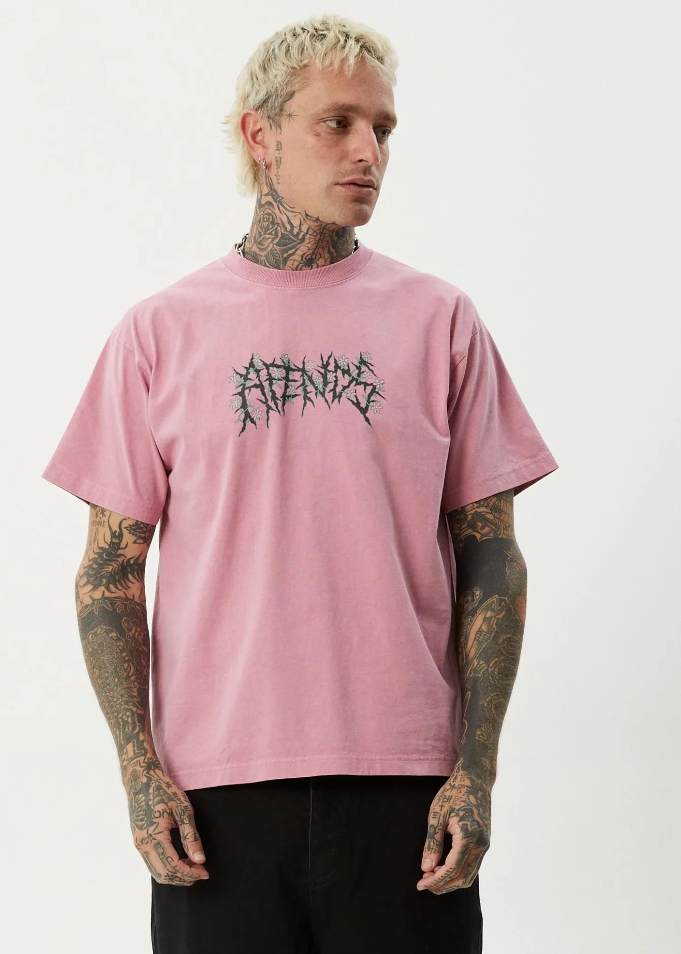 T-Shirts|Tees & Shirts<Afends Heavy Petal - Heavyweight Boxy Tee Washed Marrakesh