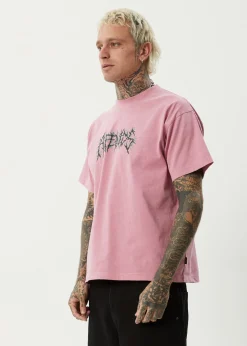 T-Shirts|Tees & Shirts<Afends Heavy Petal - Heavyweight Boxy Tee Washed Marrakesh
