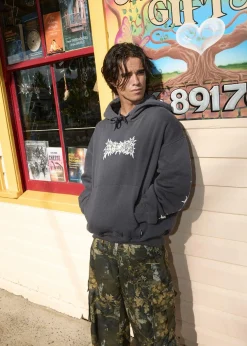 Sweaters & Hoodies|Outerwear<Afends Hidden - Boxy Hoodie Charcoal