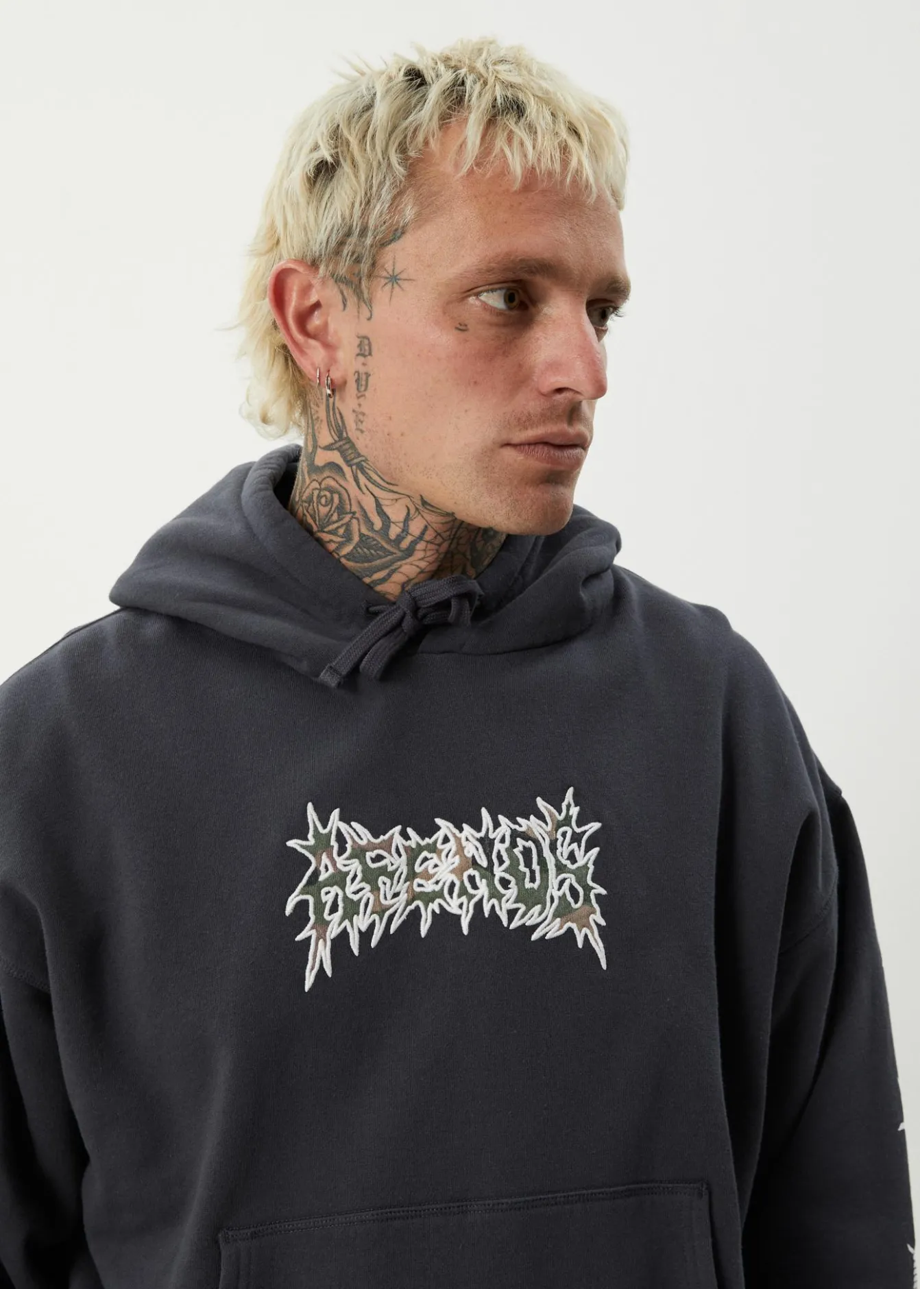 Sweaters & Hoodies|Outerwear<Afends Hidden - Boxy Hoodie Charcoal