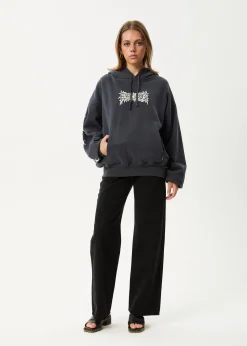 Sweaters & Hoodies|Outerwear<Afends Hidden - Boxy Hoodie Charcoal