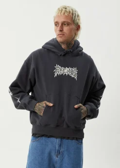 Sweaters & Hoodies|Outerwear<Afends Hidden - Boxy Hoodie Charcoal