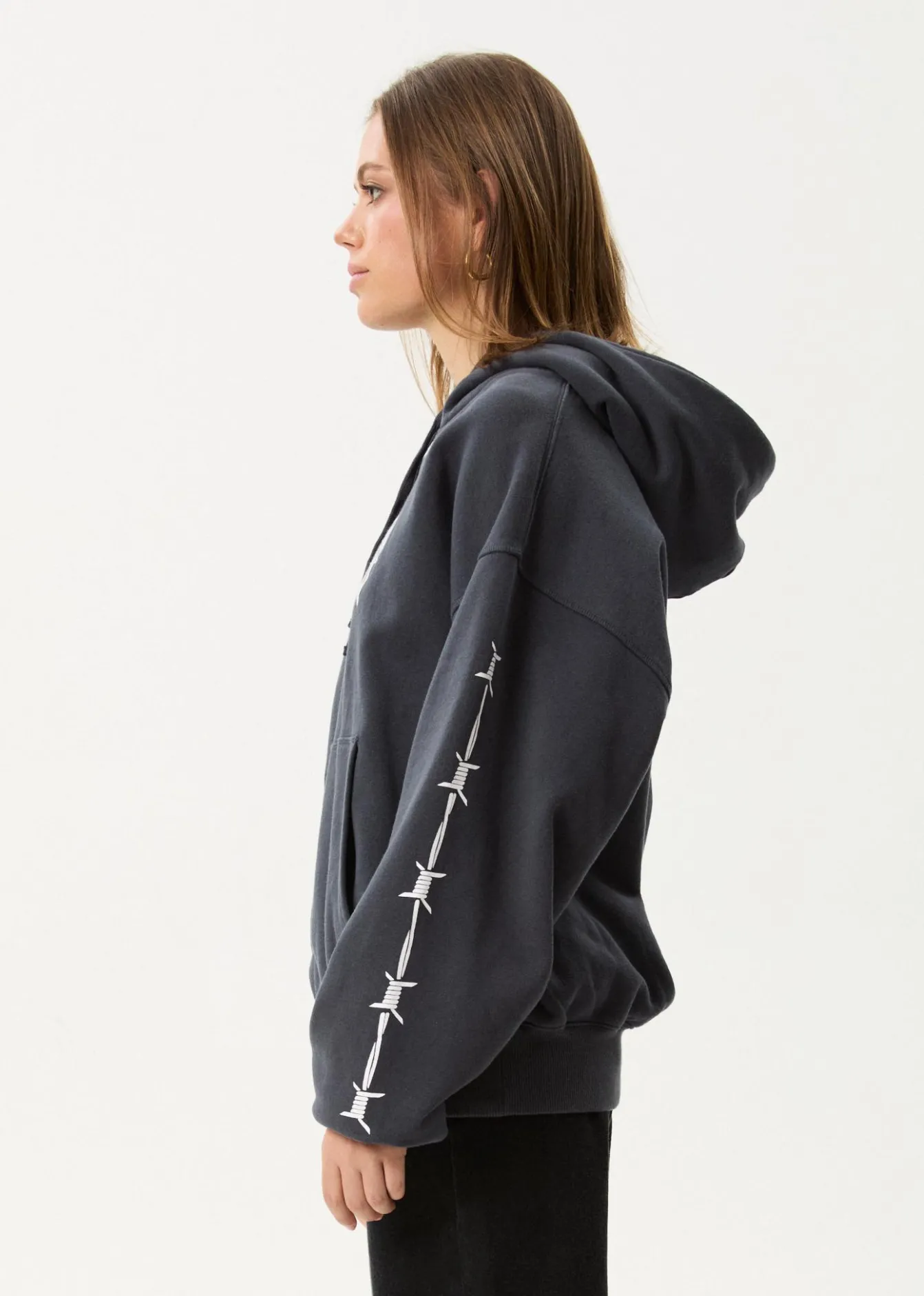 Sweaters & Hoodies|Outerwear<Afends Hidden - Boxy Hoodie Charcoal