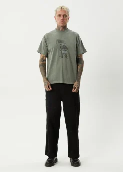 T-Shirts<Afends Hitching  - Boxy Tee Washed Sycamore