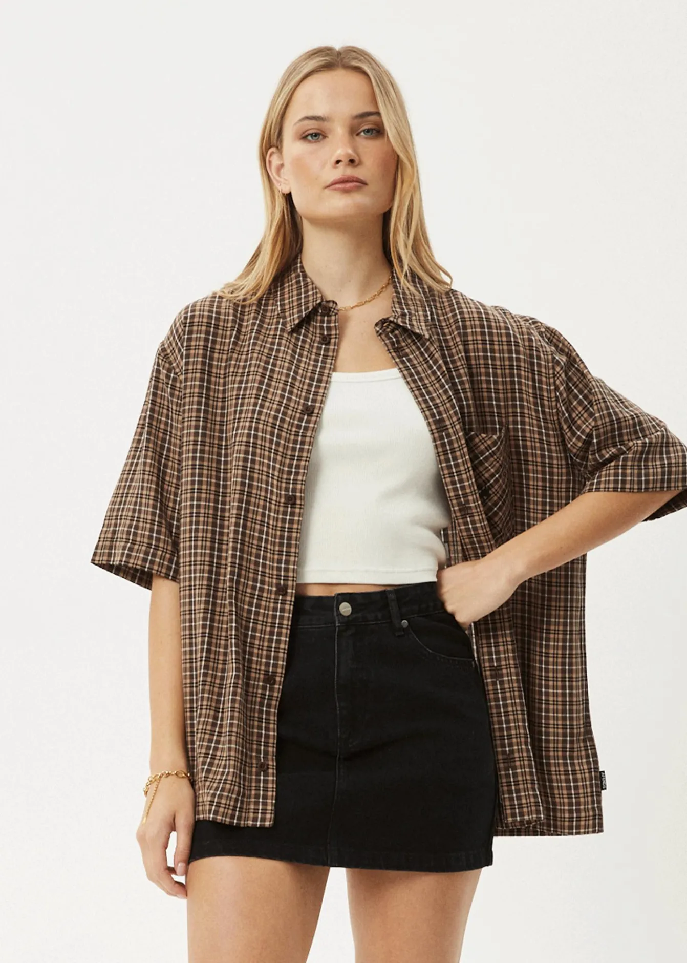 Shirts|Tees & Shirts<Afends Hometown - Short Sleeve Shirt Coffee