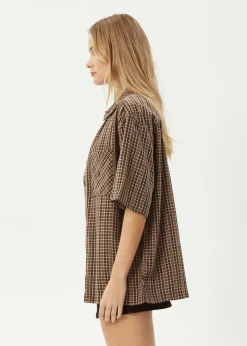 Shirts|Tees & Shirts<Afends Hometown - Short Sleeve Shirt Coffee