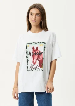 Tees & Shirts<Afends Horsegirl - Oversized Tee White
