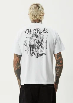 T-Shirts<Afends Horsey  - Boxy Tee White