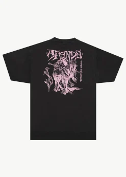 T-Shirts<Afends Horsey  - Boxy Tee Stone Black