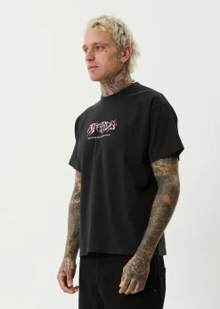 T-Shirts<Afends Horsey  - Boxy Tee Stone Black