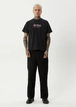 T-Shirts<Afends Horsey  - Boxy Tee Stone Black