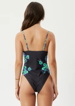 Swimwear<Afends House Of Darwin  - One Piece Swimsuit Charcoal Floral