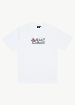 T-Shirts<Afends Huffenpuff  - Retro Tee White