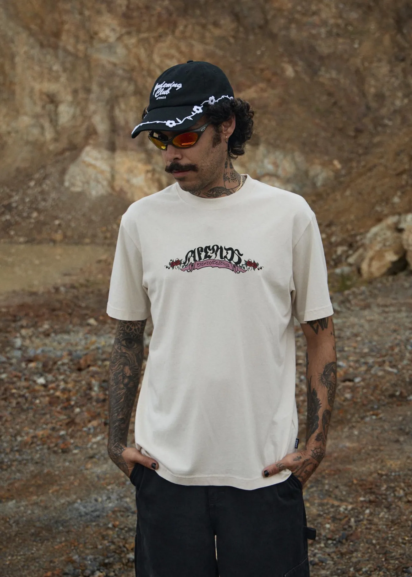 T-Shirts<Afends Ink - Retro Tee Moonbeam