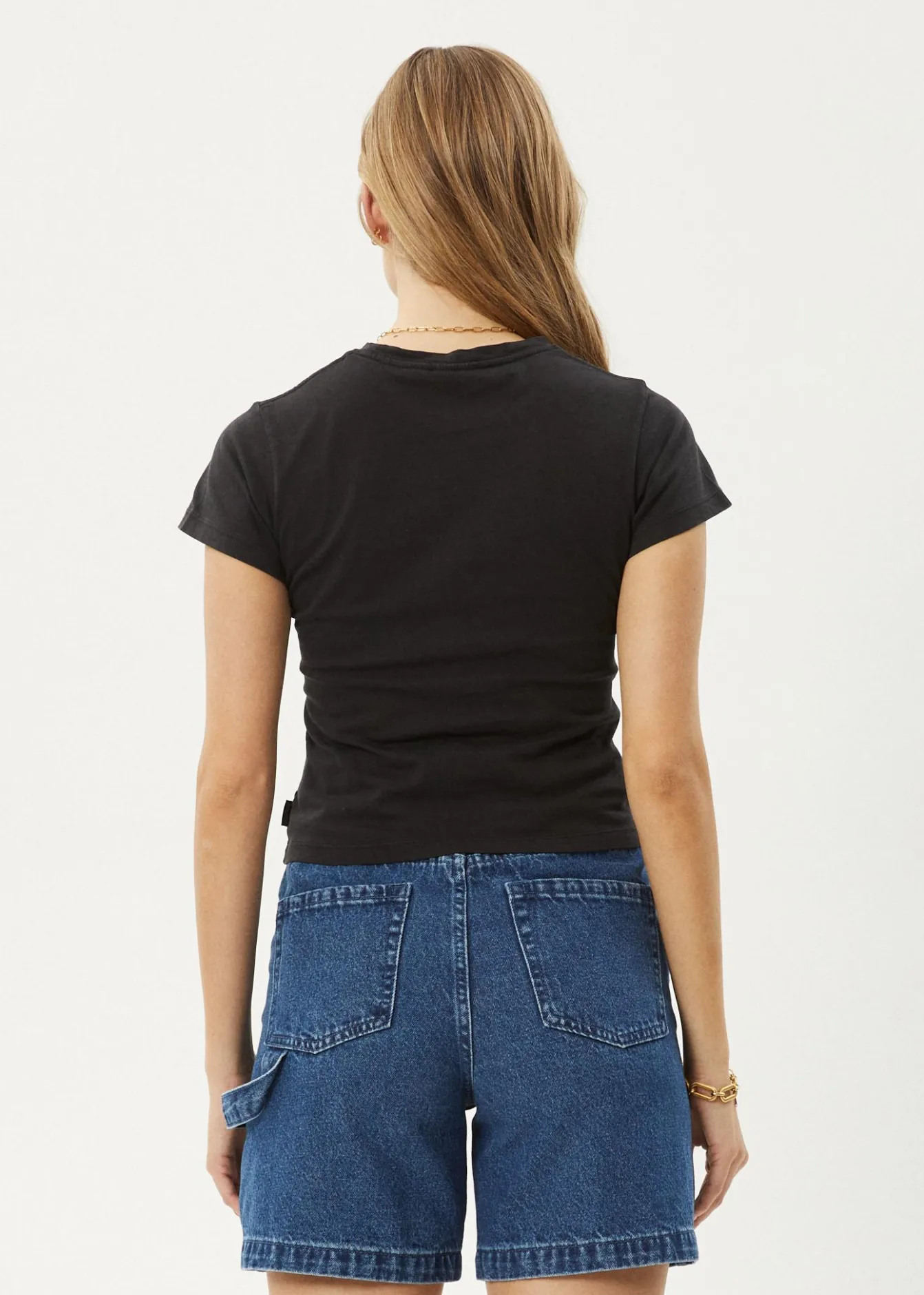 Tees & Shirts<Afends Ivy - Recyled Baby Tee Stone Black
