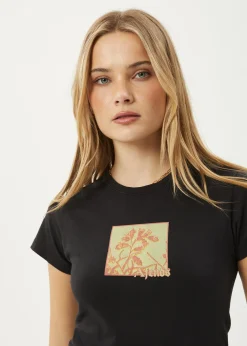 Tees & Shirts<Afends Ivy - Recyled Baby Tee Stone Black