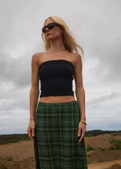 Sleeveless|Essentials<Afends Jamie  - Rib Tube Top Black