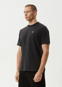 T-Shirts<Afends Kaleidodope  - Retro Tee Stone Black