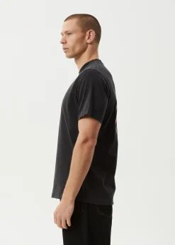 T-Shirts<Afends Kaleidodope  - Retro Tee Stone Black