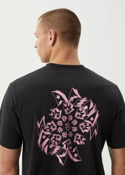 T-Shirts<Afends Kaleidodope  - Retro Tee Stone Black