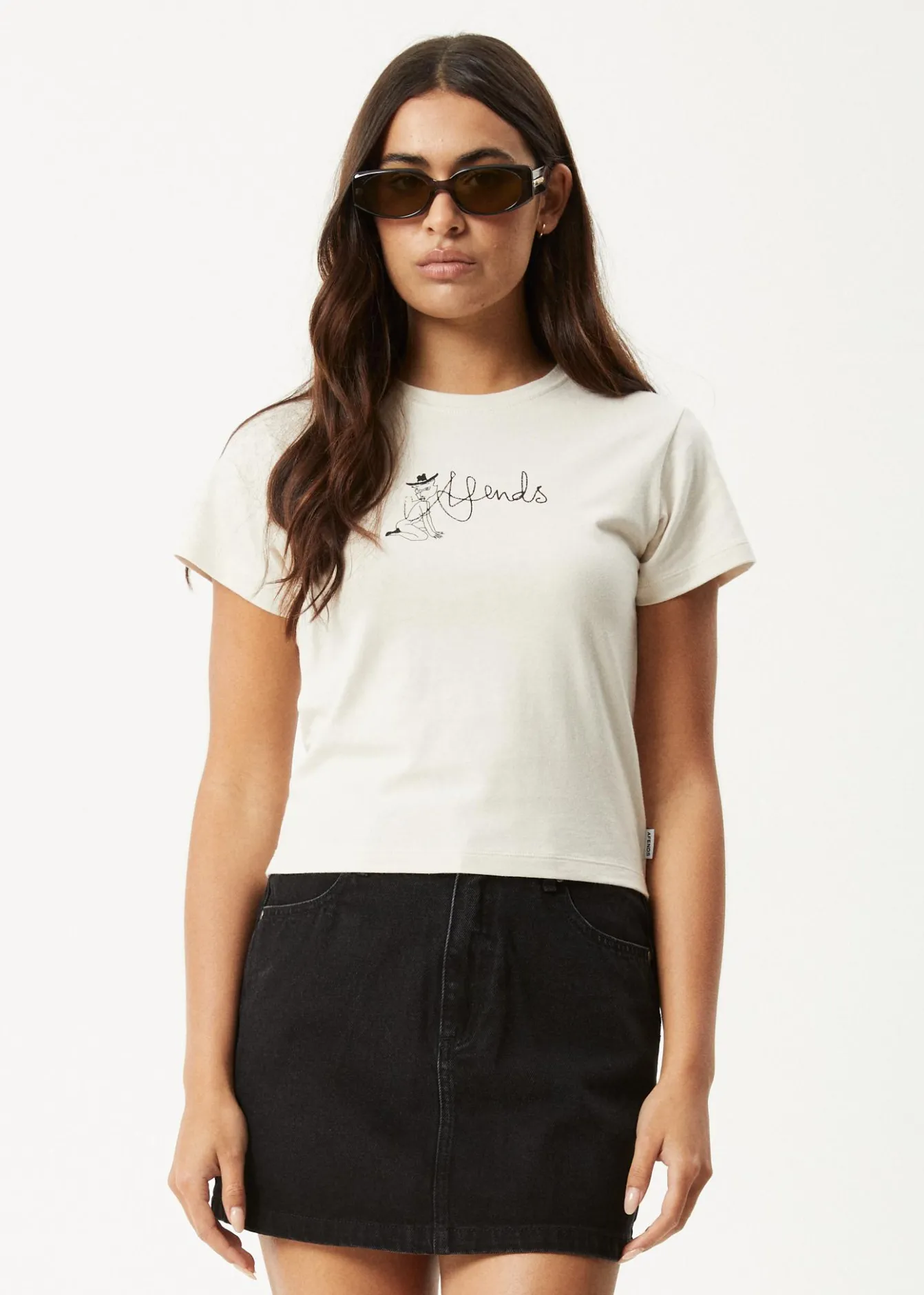 Tees & Shirts<Afends Karlee - Baby Tee Moonbeam