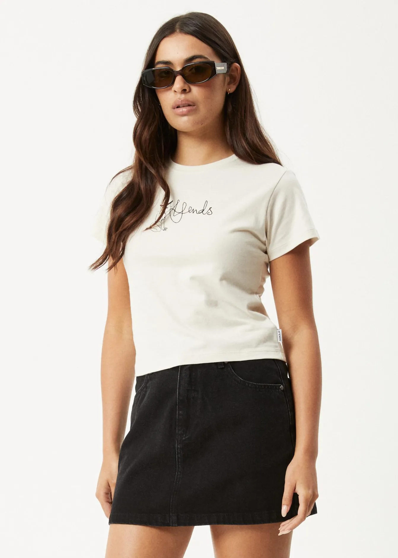 Tees & Shirts<Afends Karlee - Baby Tee Moonbeam