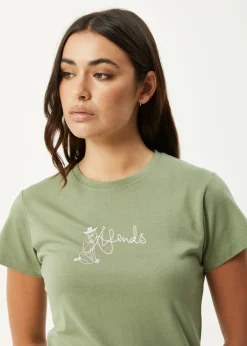 Tees & Shirts<Afends Karlee  -  Baby Tee Oil Green