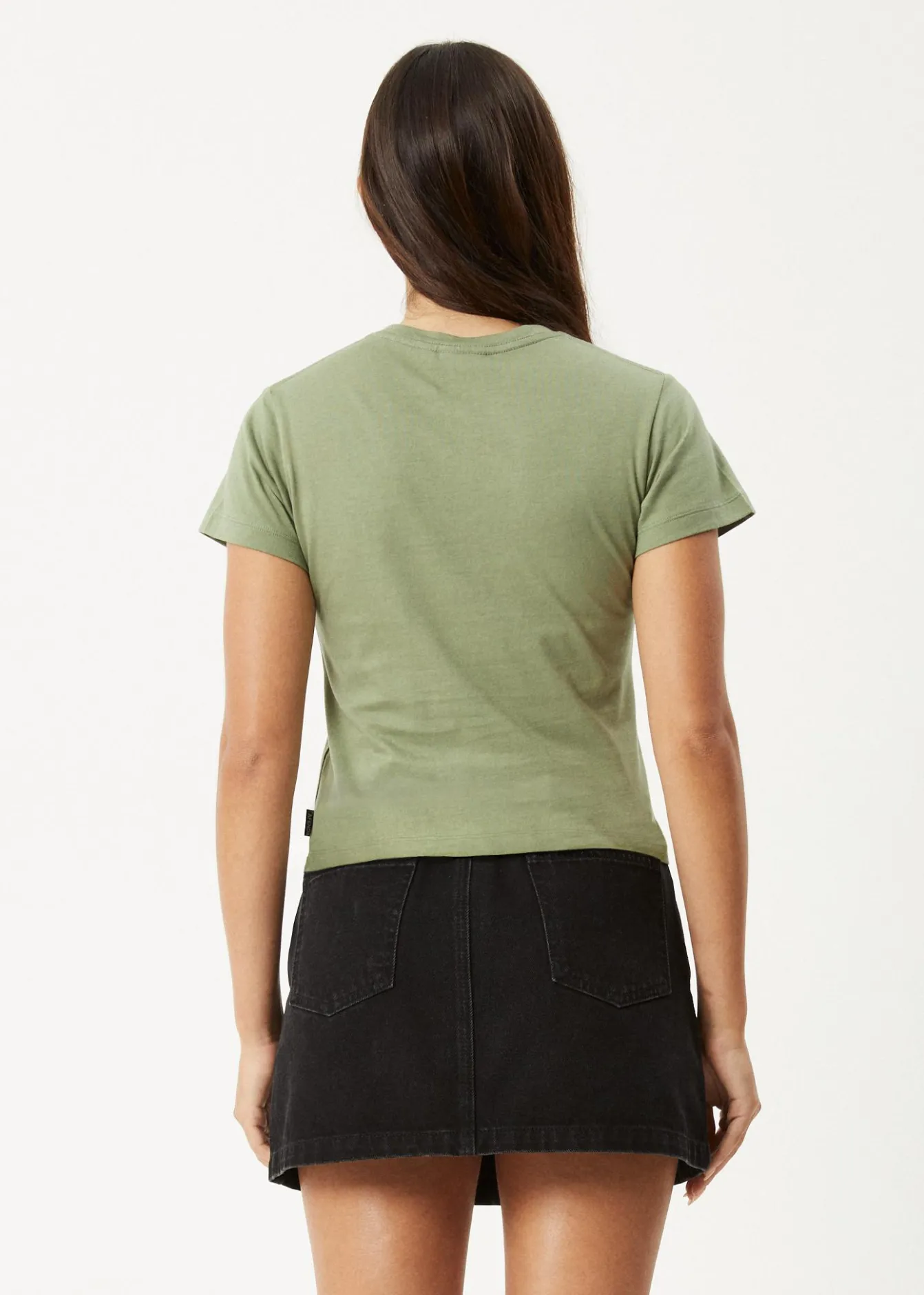 Tees & Shirts<Afends Karlee - Baby Tee Oil Green