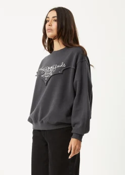 Outerwear<Afends Karlee  -  Crew Neck Jumper Charcoal
