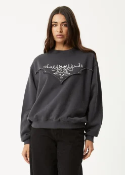 Outerwear<Afends Karlee  -  Crew Neck Jumper Charcoal