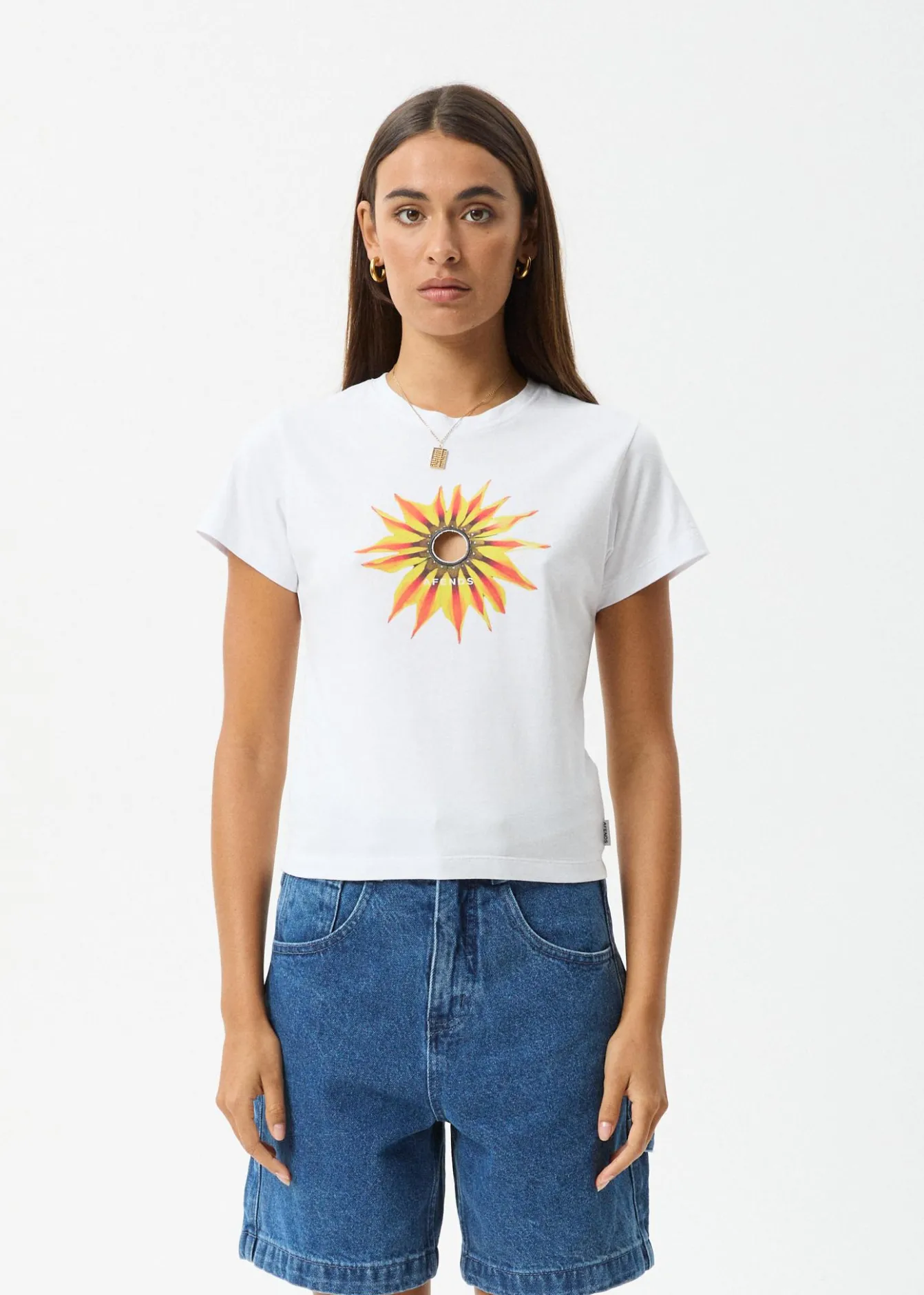 Tees & Shirts<Afends Keyhole - Baby Tee White