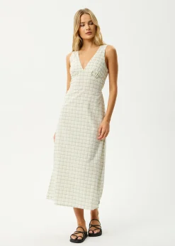 Dresses<Afends Legacy  - Seersucker Maxi Dress Boa Check