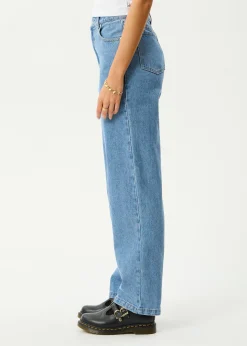 Jeans|Essentials<Afends Leila  - Straight Leg Jean Worn Blue