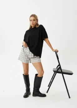 Shorts<Afends Leo  - Seersucker Boxer Short Black / White