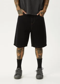 Shorts<Afends Lil C  - Denim Baggy Short 22" Washed Black