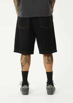 Shorts<Afends Lil C  - Denim Baggy Short 22" Washed Black