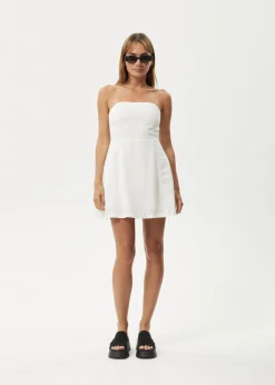 Essentials|Dresses<Afends Lilo  - Strapless Mini Dress White