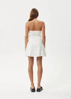 Essentials|Dresses<Afends Lilo - Strapless Mini Dress White