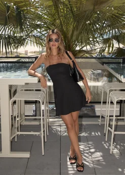 Essentials|Dresses<Afends Lilo  - Strapless Mini Dress Black