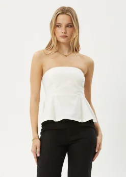 Sleeveless|Essentials<Afends Lilo  - Strapless Top Off White