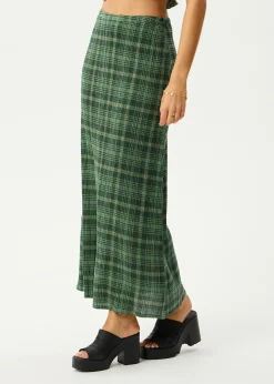 Sets & Co-Ords|Skirts<Afends Lonnie - Seersucker Maxi Skirt Hunter Green