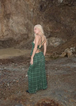 Sets & Co-Ords|Skirts<Afends Lonnie - Seersucker Maxi Skirt Hunter Green