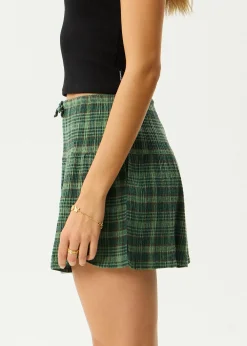 Sets & Co-Ords|Skirts<Afends Lonnie - Seersucker Mini Skirt Hunter Green