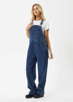Jumpsuits & Overalls|Essentials<Afends Louis  - Denim Oversized Overall Authentic Blue