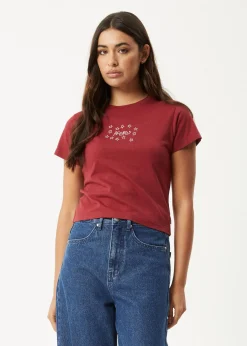 Tees & Shirts<Afends Lucky - Baby Tee Burgundy
