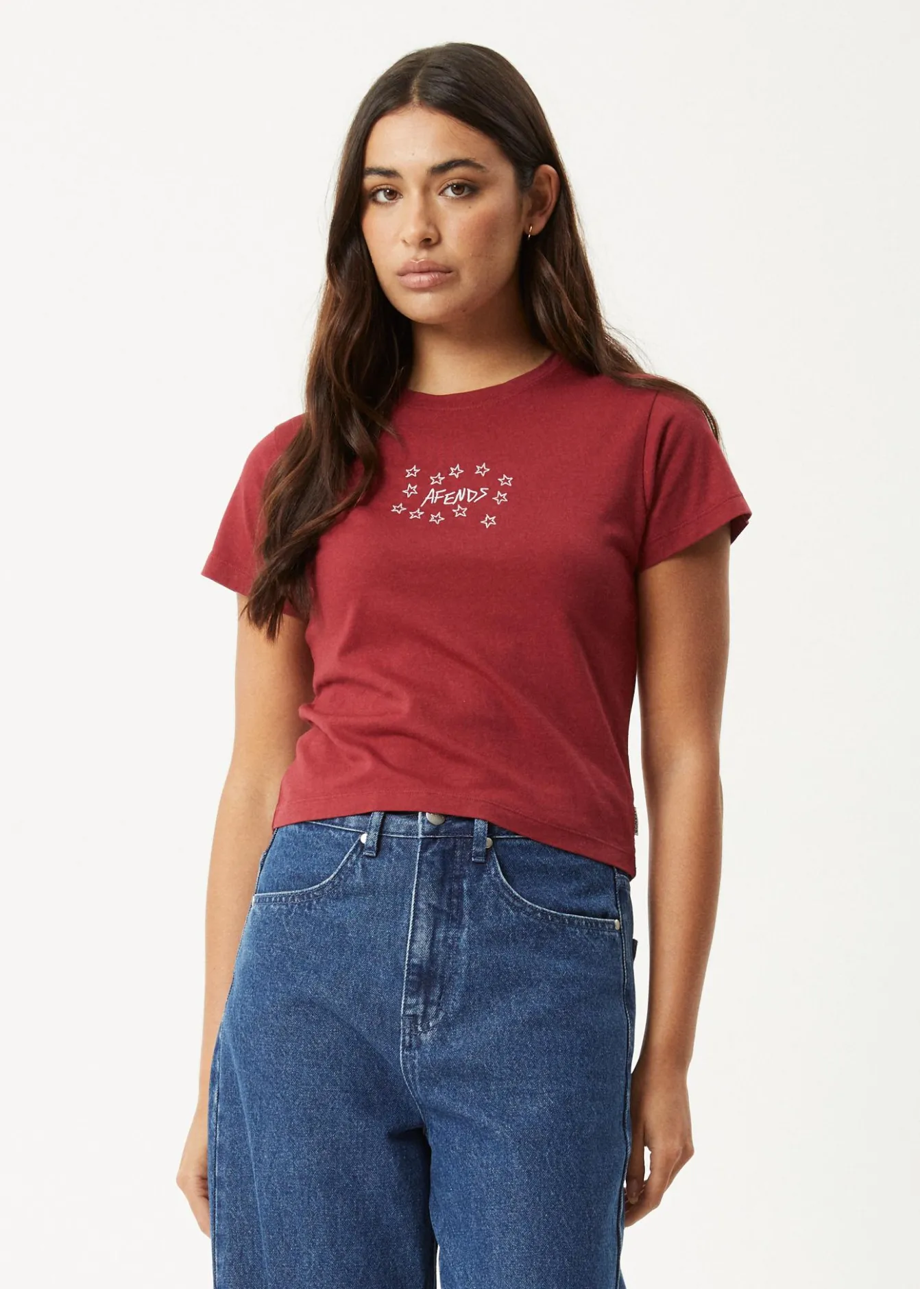 Tees & Shirts<Afends Lucky - Baby Tee Burgundy