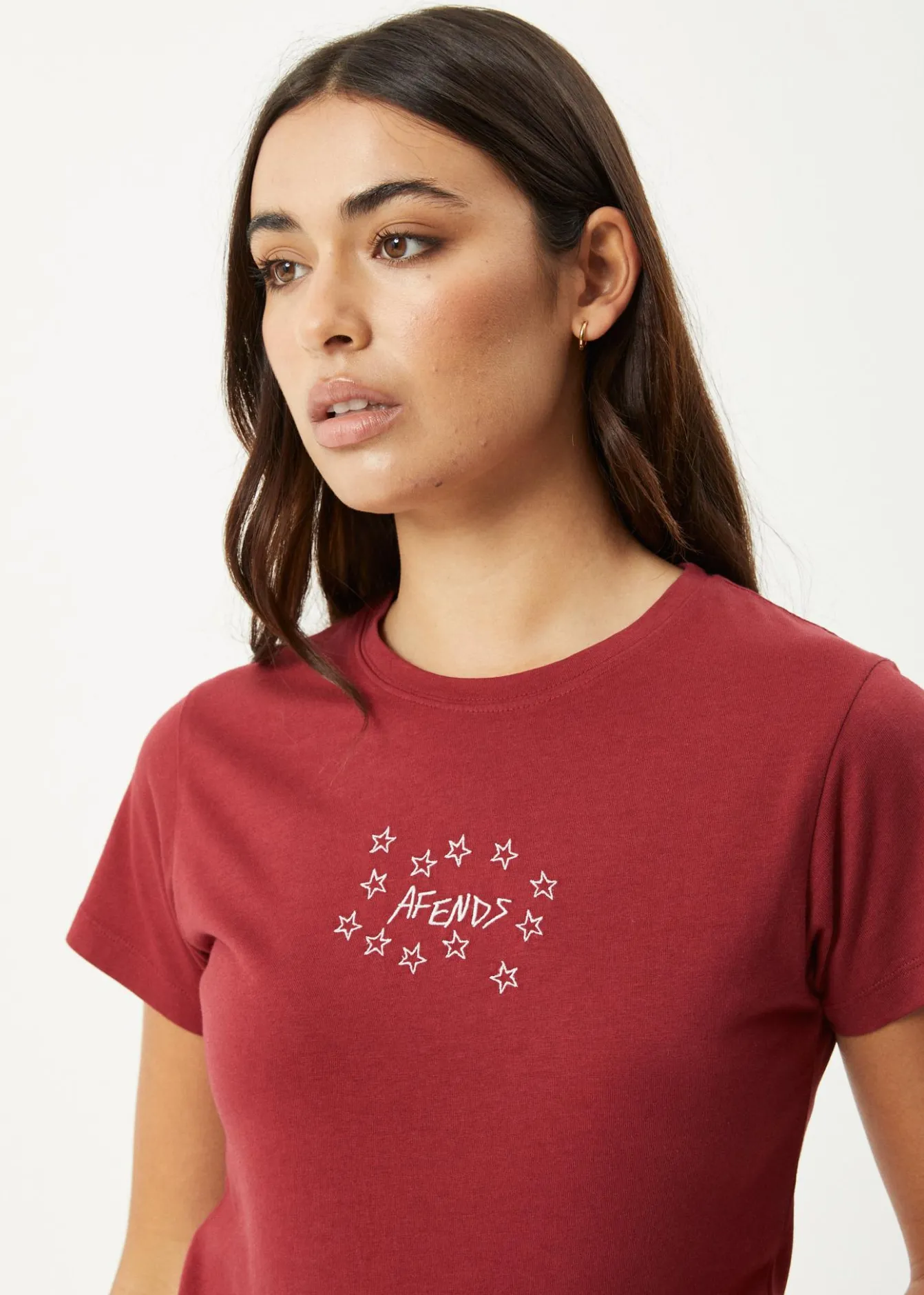 Tees & Shirts<Afends Lucky - Baby Tee Burgundy