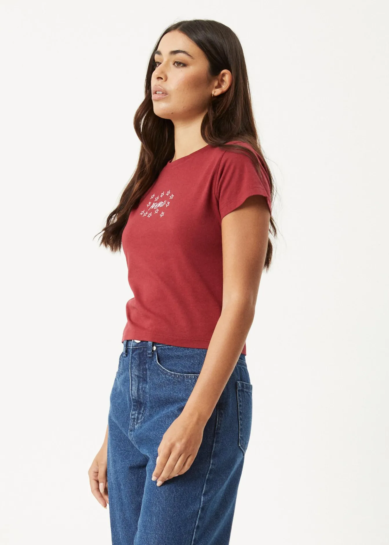 Tees & Shirts<Afends Lucky - Baby Tee Burgundy