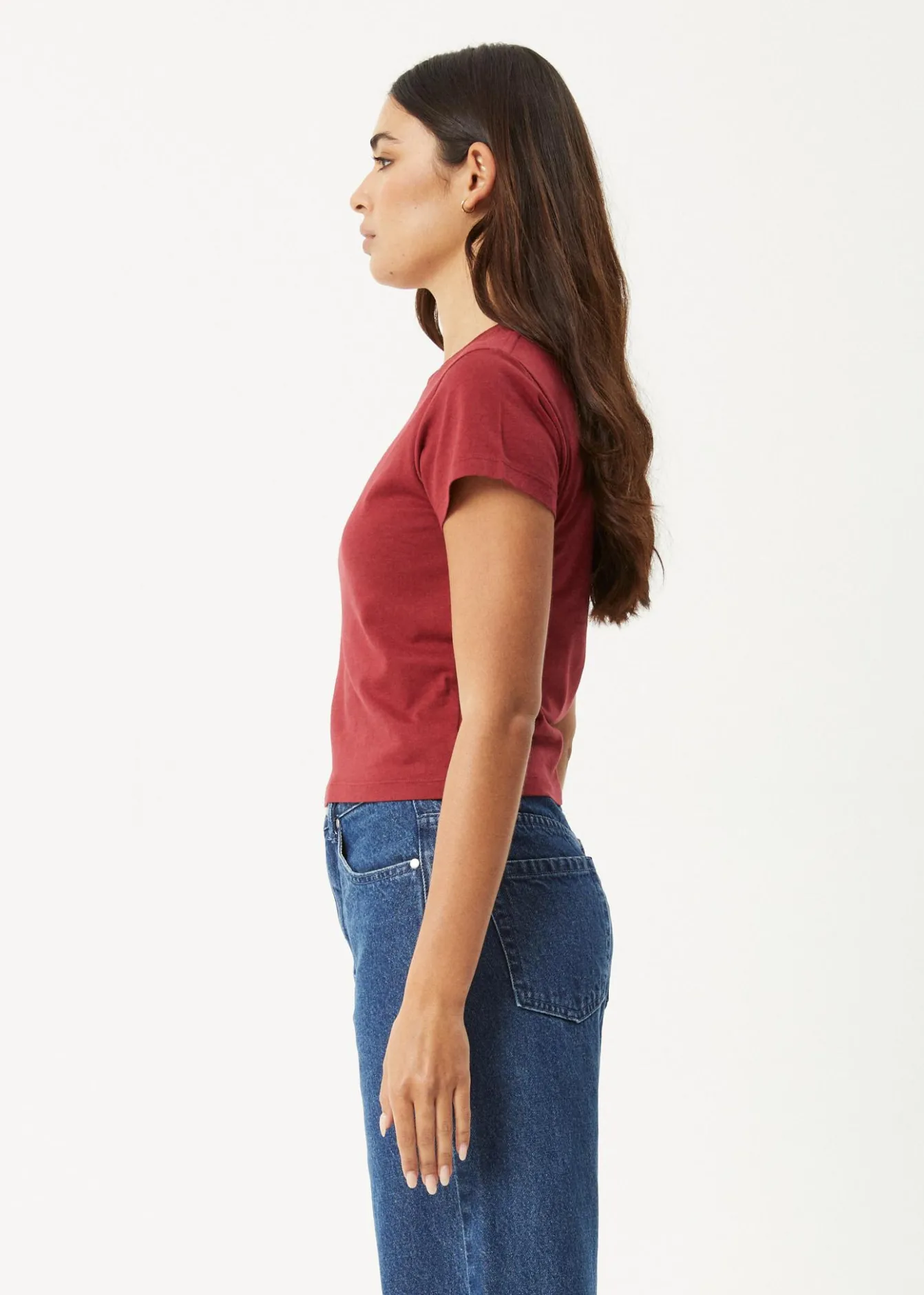 Tees & Shirts<Afends Lucky - Baby Tee Burgundy